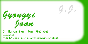 gyongyi joan business card